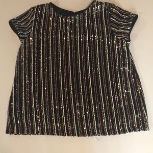 Sequin stripe top